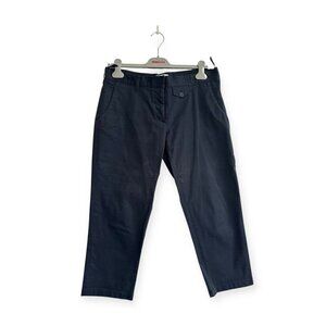 Prada Cotton Tapered Cropped Pants, Size 46 IT/L